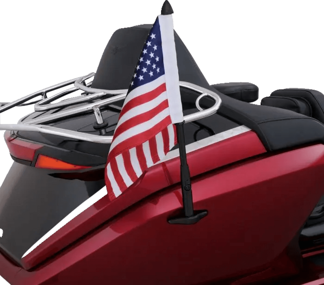 SHOW CHROME 0521-2058 Folding Flag Pole - Black - GL 1800