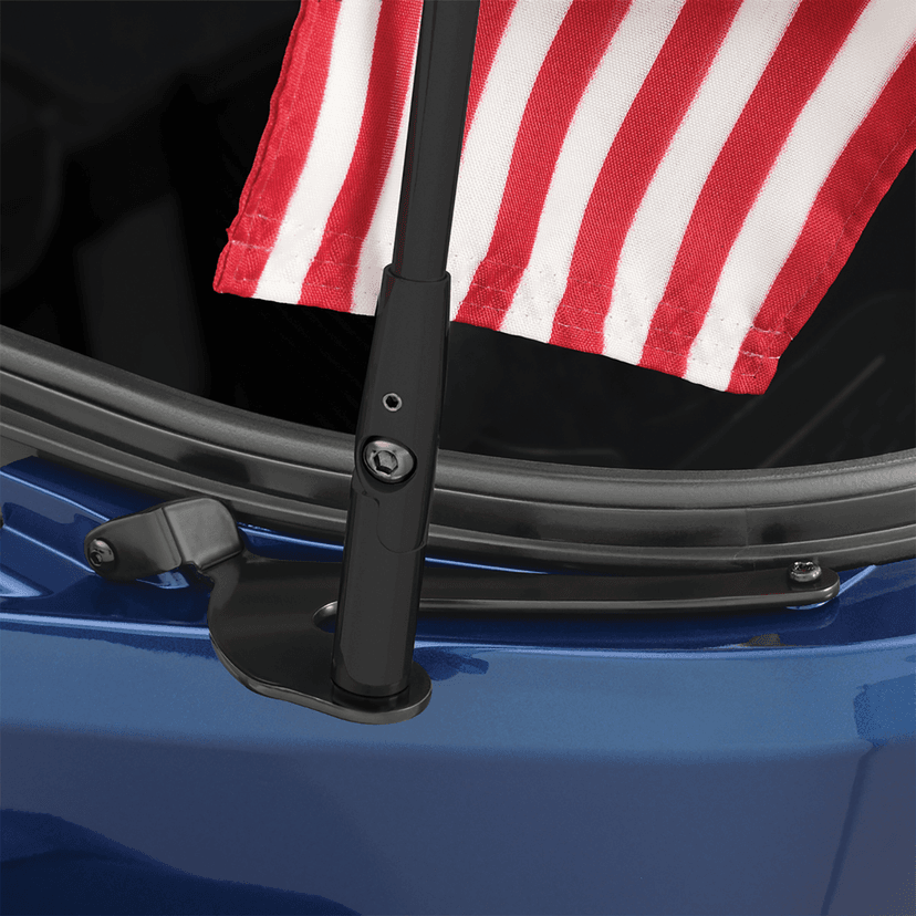 SHOW CHROME 0521-2063 Folding Flag Pole - Left - Black - Can-Am - Spyder — image 5 of 5