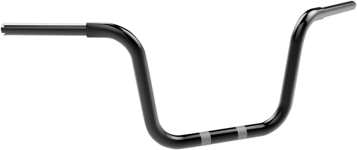 KHROME WERKS 0601-3242 1-1/4" Fat Center Bobber Ape Handlebar - 10" - Black