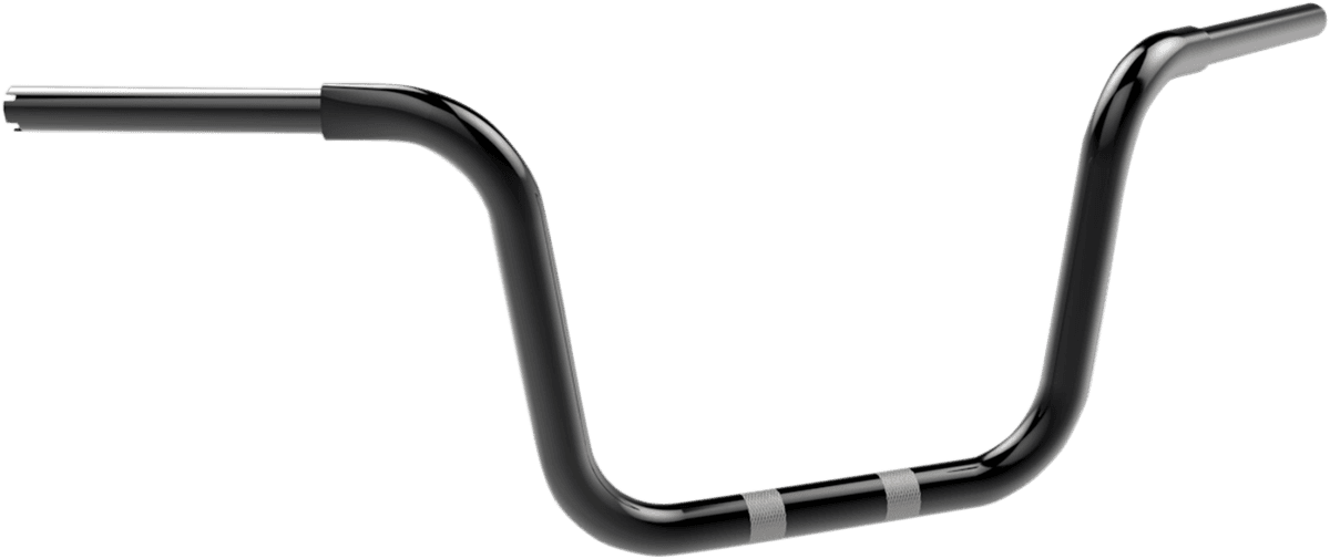 KHROME WERKS 0601-3242 1-1/4" Fat Center Bobber Ape Handlebar - 10" - Black