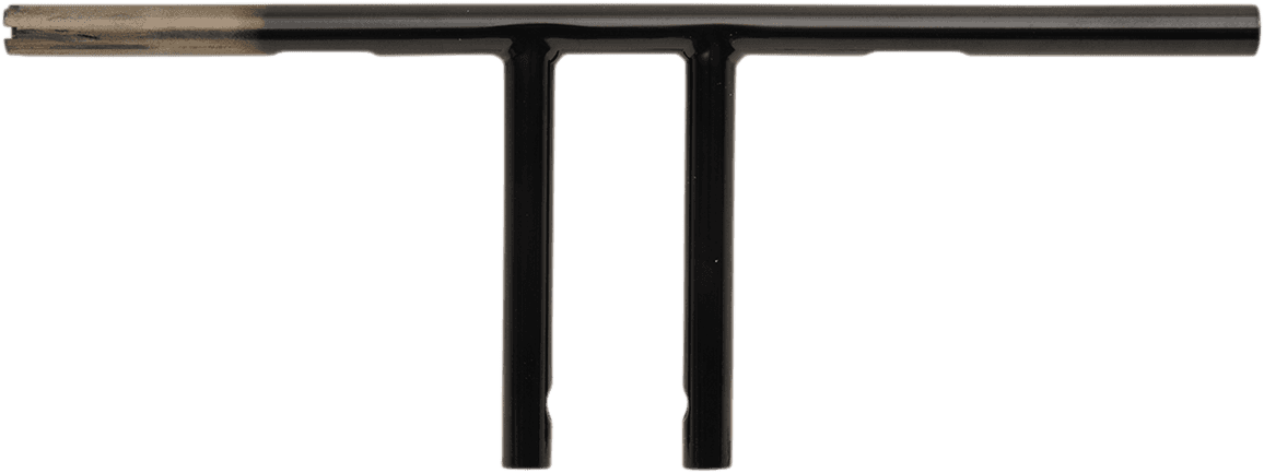 DRAG SPECIALTIES 0601-4219 1" T-Bar - Dimpled - Straight - 8" - Black