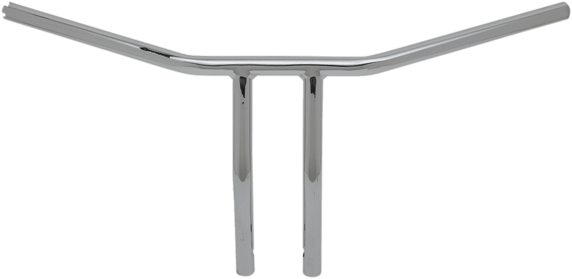 DRAG SPECIALTIES 0601-4230 1" T-Bar - Dimpled - Curved - 10" - Chrome