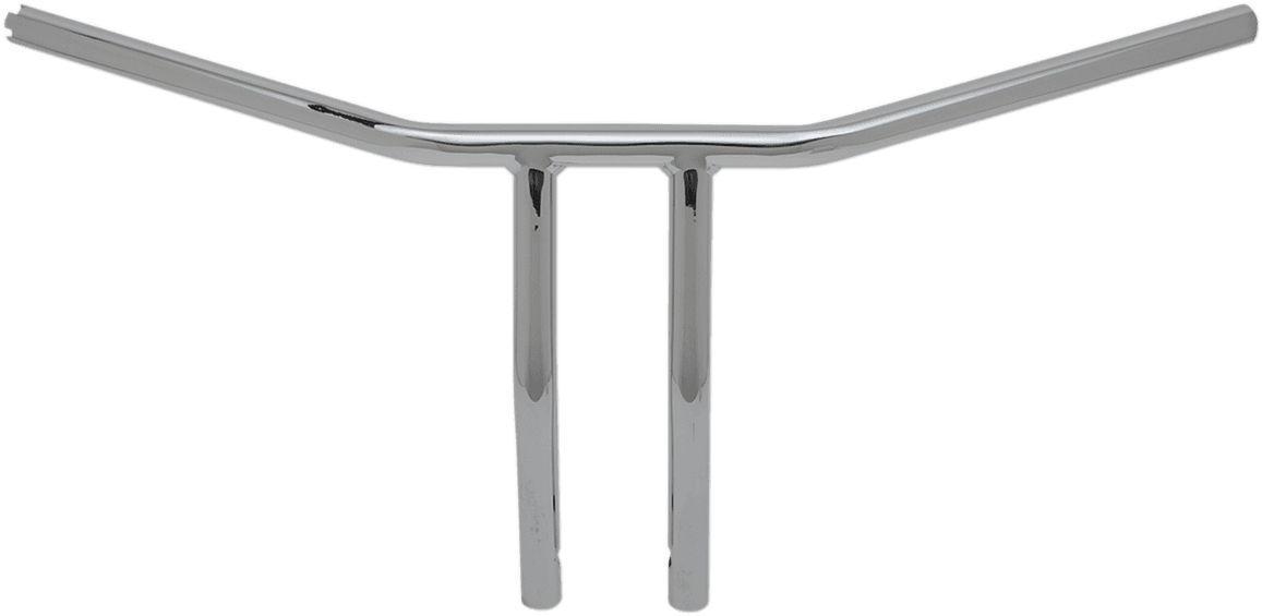 DRAG SPECIALTIES 0601-4230 1" T-Bar - Dimpled - Curved - 10" - Chrome