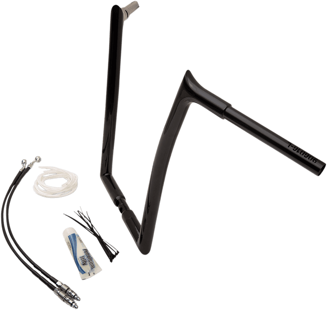 FAT BAGGERS INC. 0601-4801 1-1/4" EZ Install Pointed Top Handlebar Kit - 16" - Black — image 17 of 17