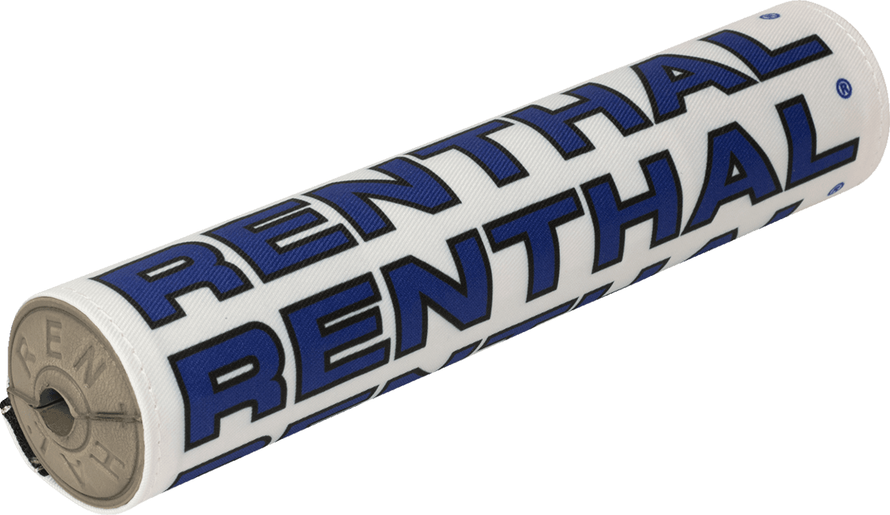 RENTHAL 0601-5743 Vintage SX Crossbar Pad - White/Blue