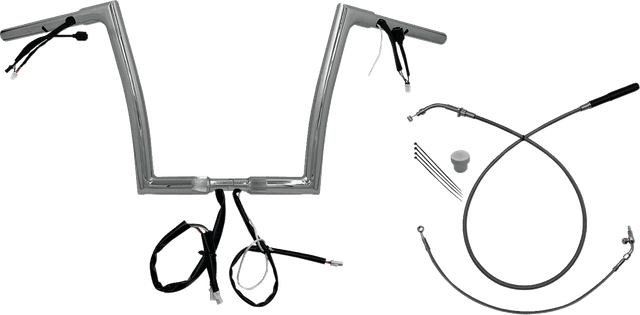 FAT BAGGERS INC. 06016911 1-1/4" EZ Install Flat Top Handlebar - 12" - Chrome