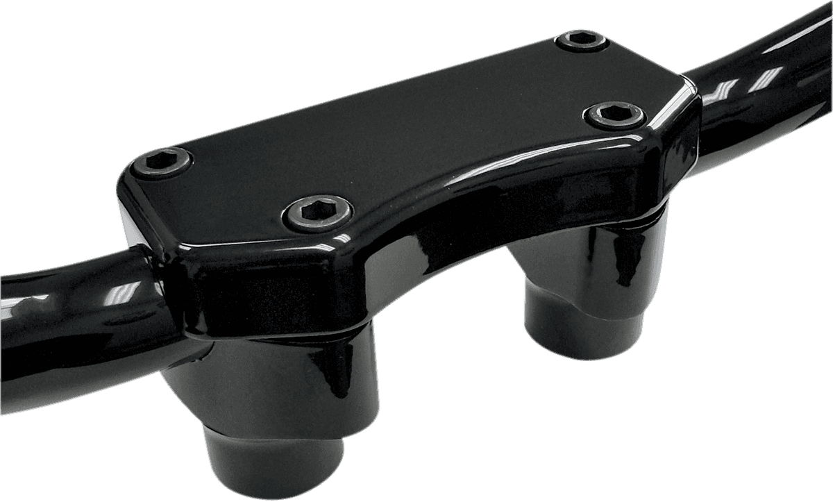 DRAG SPECIALTIES 0602-0256 Handlebar Riser & Top Clamp Kit - 1-1/2" - Buffalo - Black