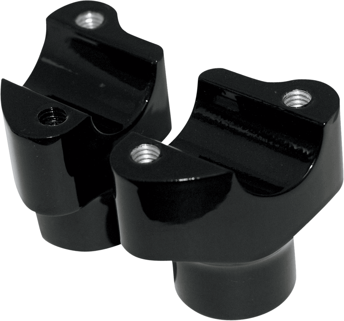 DRAG SPECIALTIES 0602-0350 Buffalo Billet Aluminum Handlebar Risers - 1-1/2" - Black