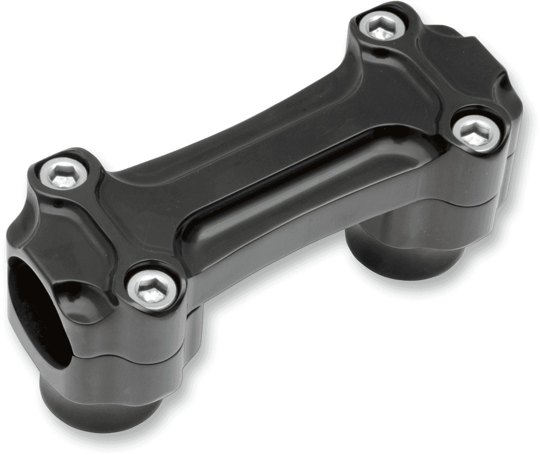 TODD'S CYCLE 0602-0376 Bone Bar Handlebar Clamp & Riser Kit - 1" Rise - 1" Clamping - Black