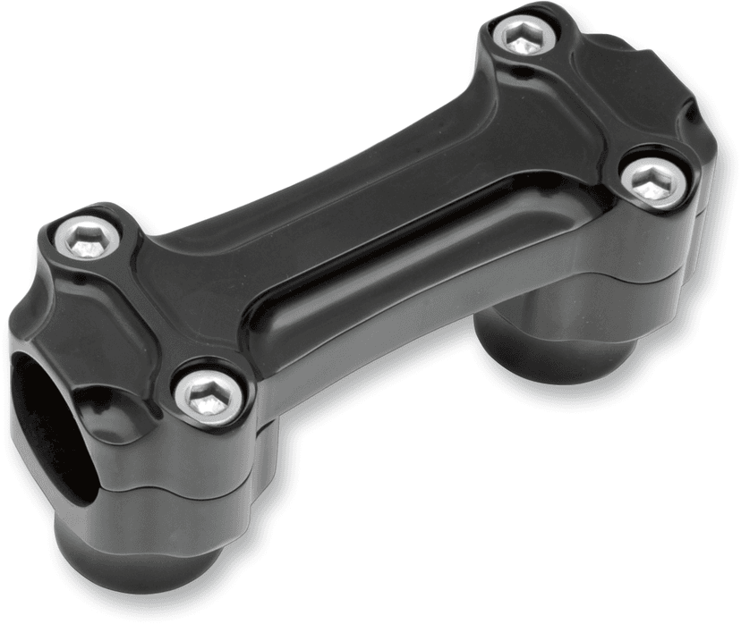 TODD'S CYCLE 0602-0376 Bone Bar Handlebar Clamp & Riser Kit - 1" Rise - 1" Clamping - Black — image 1 of 2