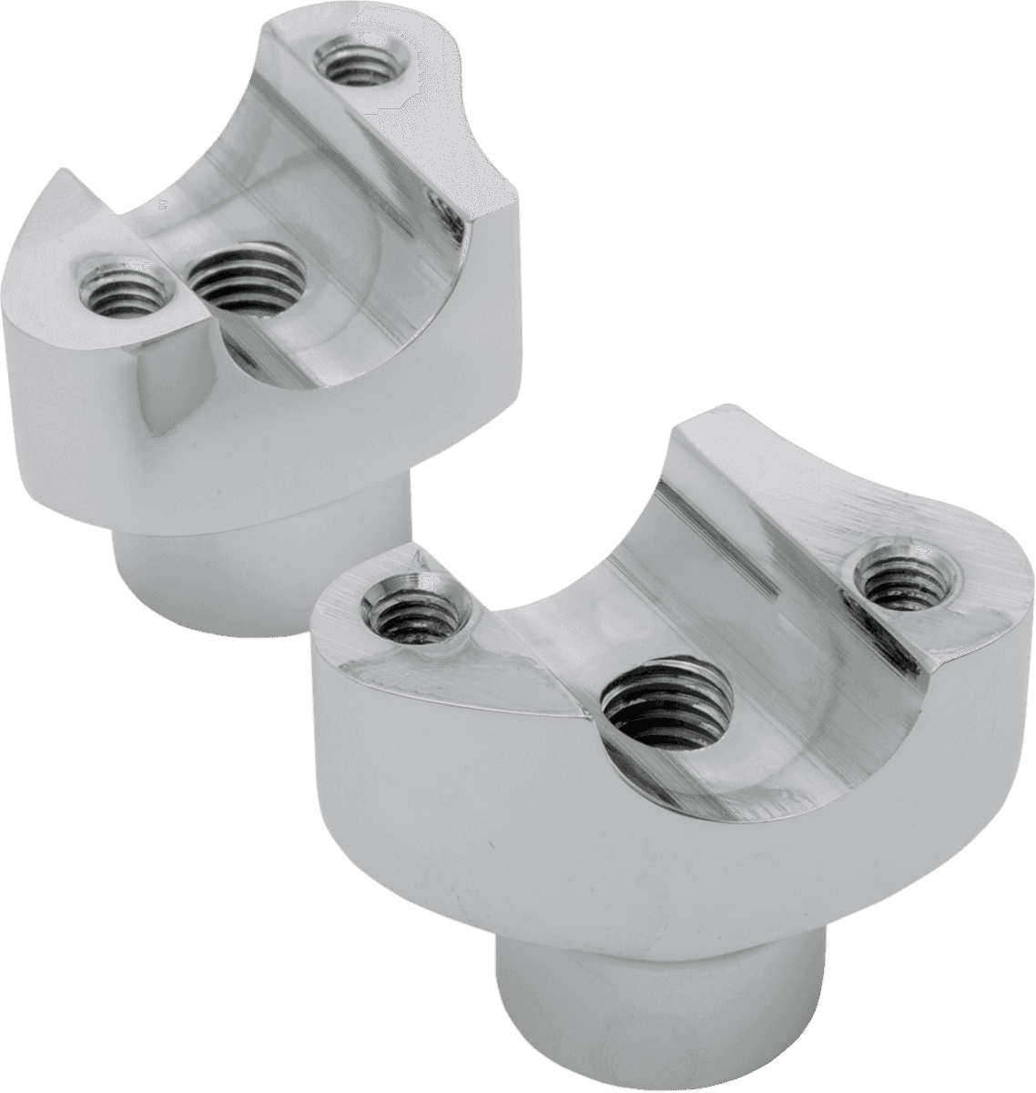 DRAG SPECIALTIES 0602-0398 Forged Aluminum Handlebar Risers - Straight - 1.7" - Chrome