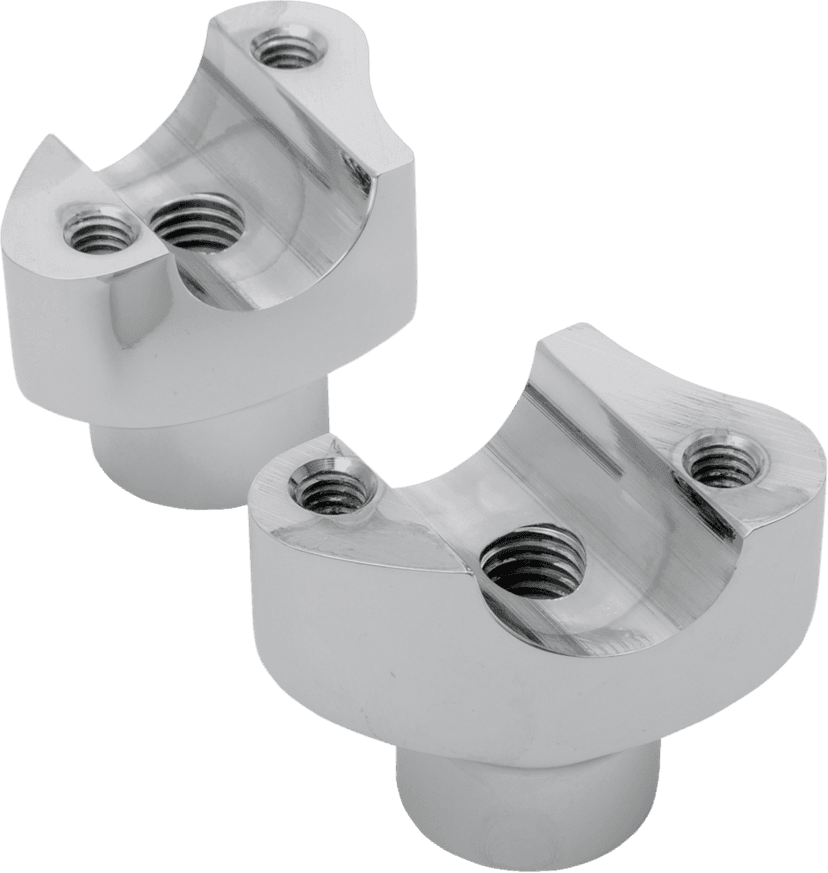 DRAG SPECIALTIES 0602-0398 Forged Aluminum Handlebar Risers - Straight - 1.7" - Chrome