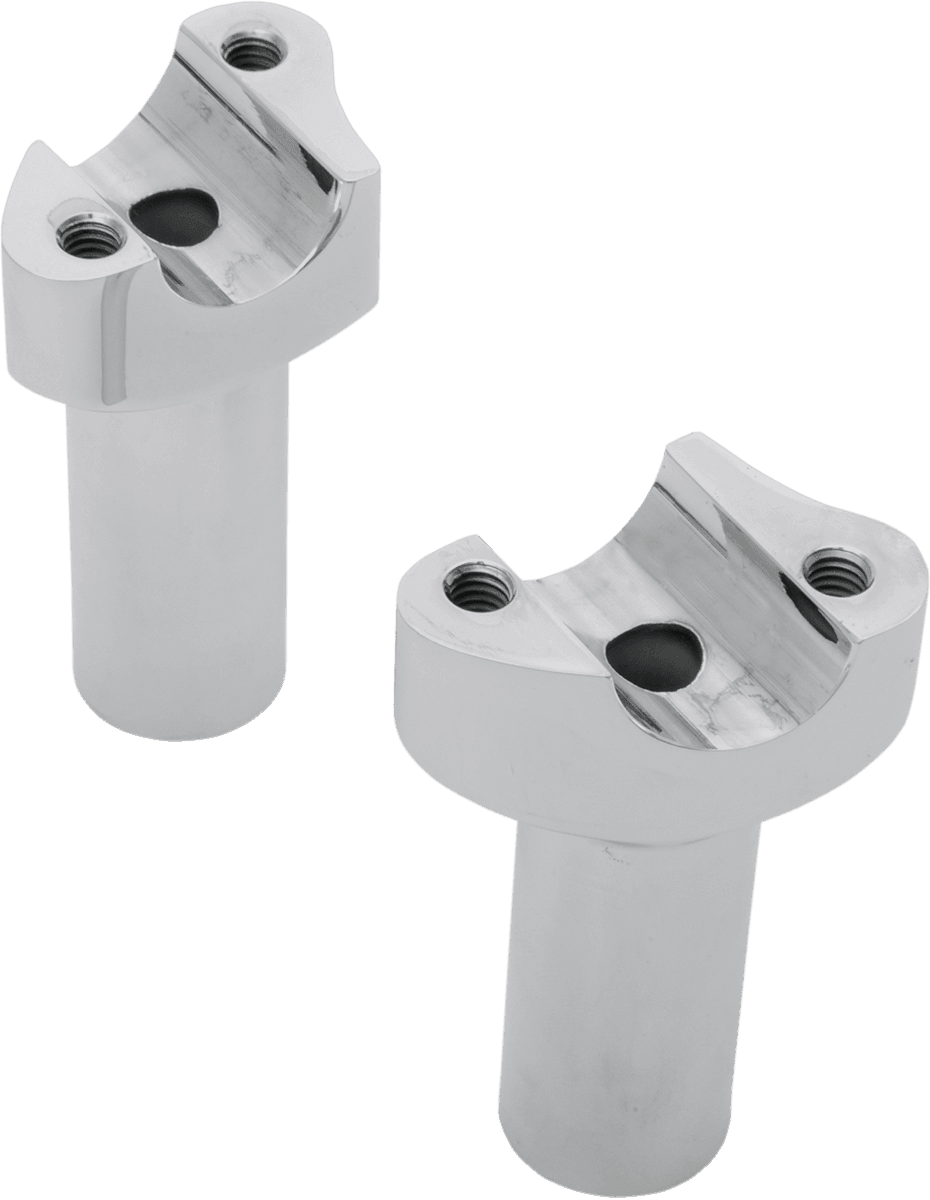 DRAG SPECIALTIES 0602-0399 Forged Aluminum Handlebar Risers - Straight - 3-1/2" - Chrome