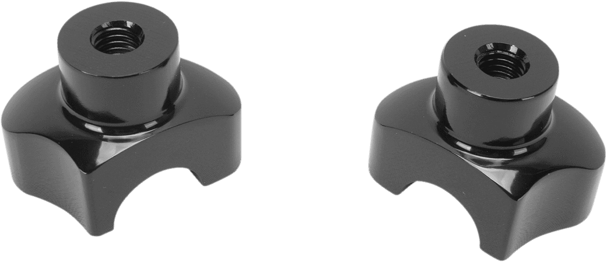 DRAG SPECIALTIES 0602-0403 Forged Aluminum Handlebar Risers - Straight - 1.7" - Black