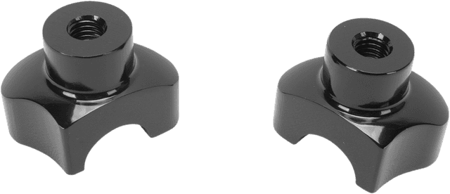 DRAG SPECIALTIES 0602-0403 Forged Aluminum Handlebar Risers - Straight - 1.7" - Black