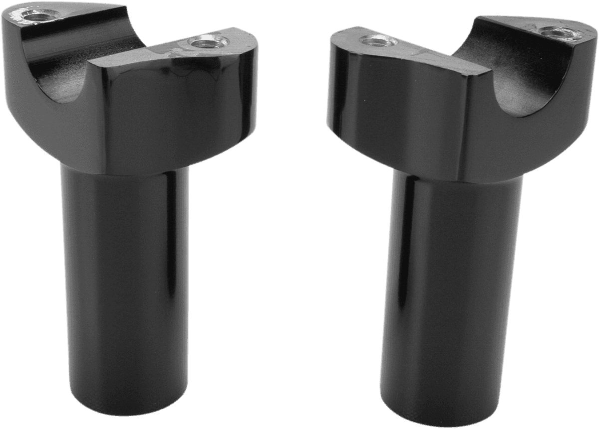 DRAG SPECIALTIES 0602-0404 Forged Aluminum Handlebar Risers - Straight - 3-1/2" - Black
