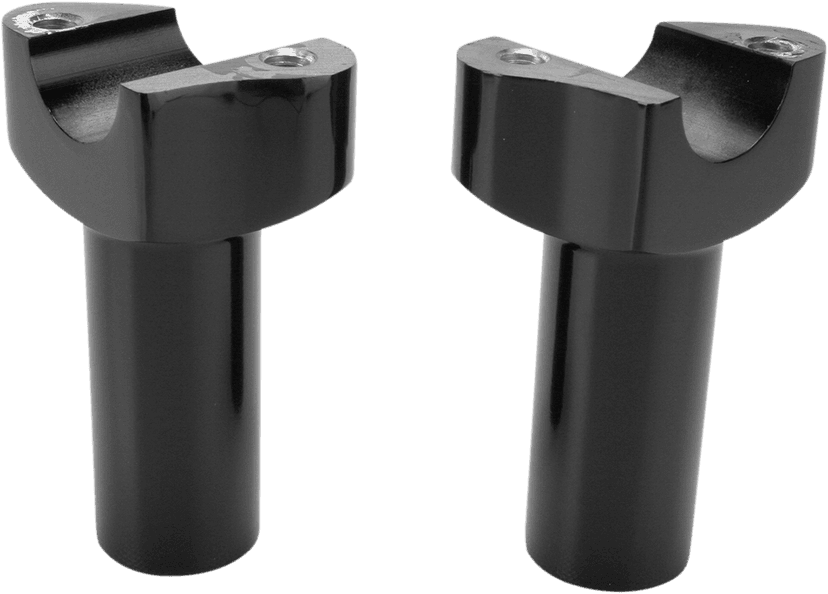 DRAG SPECIALTIES 0602-0404 Forged Aluminum Handlebar Risers - Straight - 3-1/2" - Black