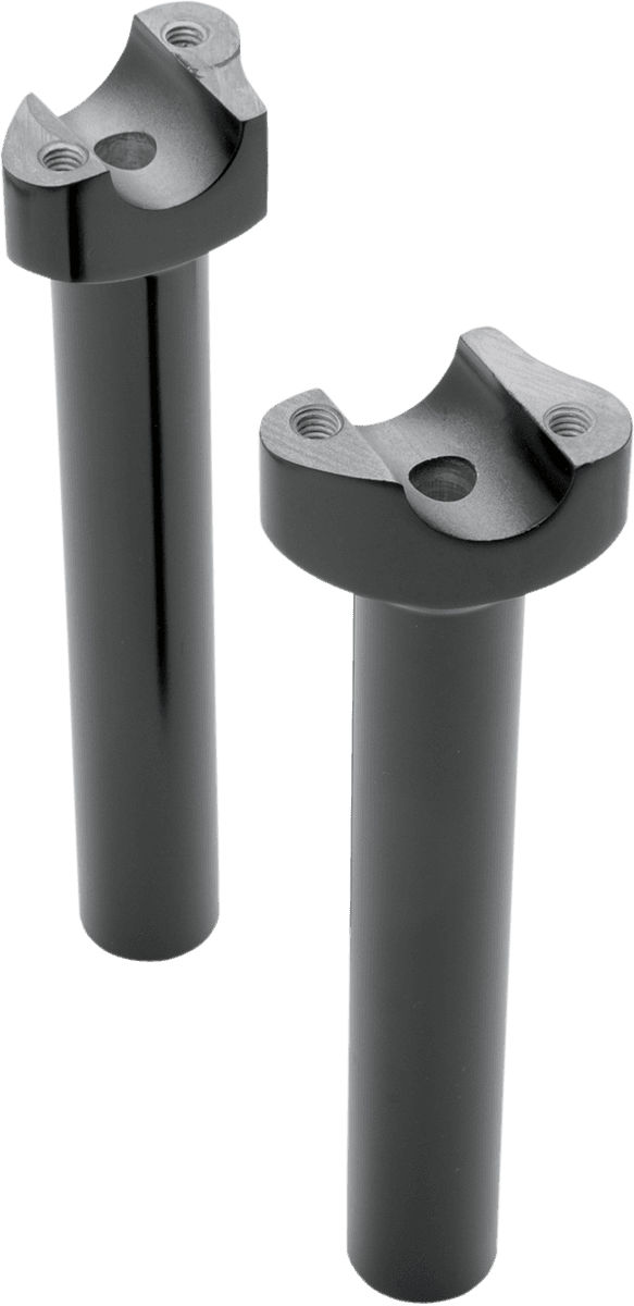 DRAG SPECIALTIES 0602-0407 Forged Aluminum Handlebar Risers - Straight - 8" - Black