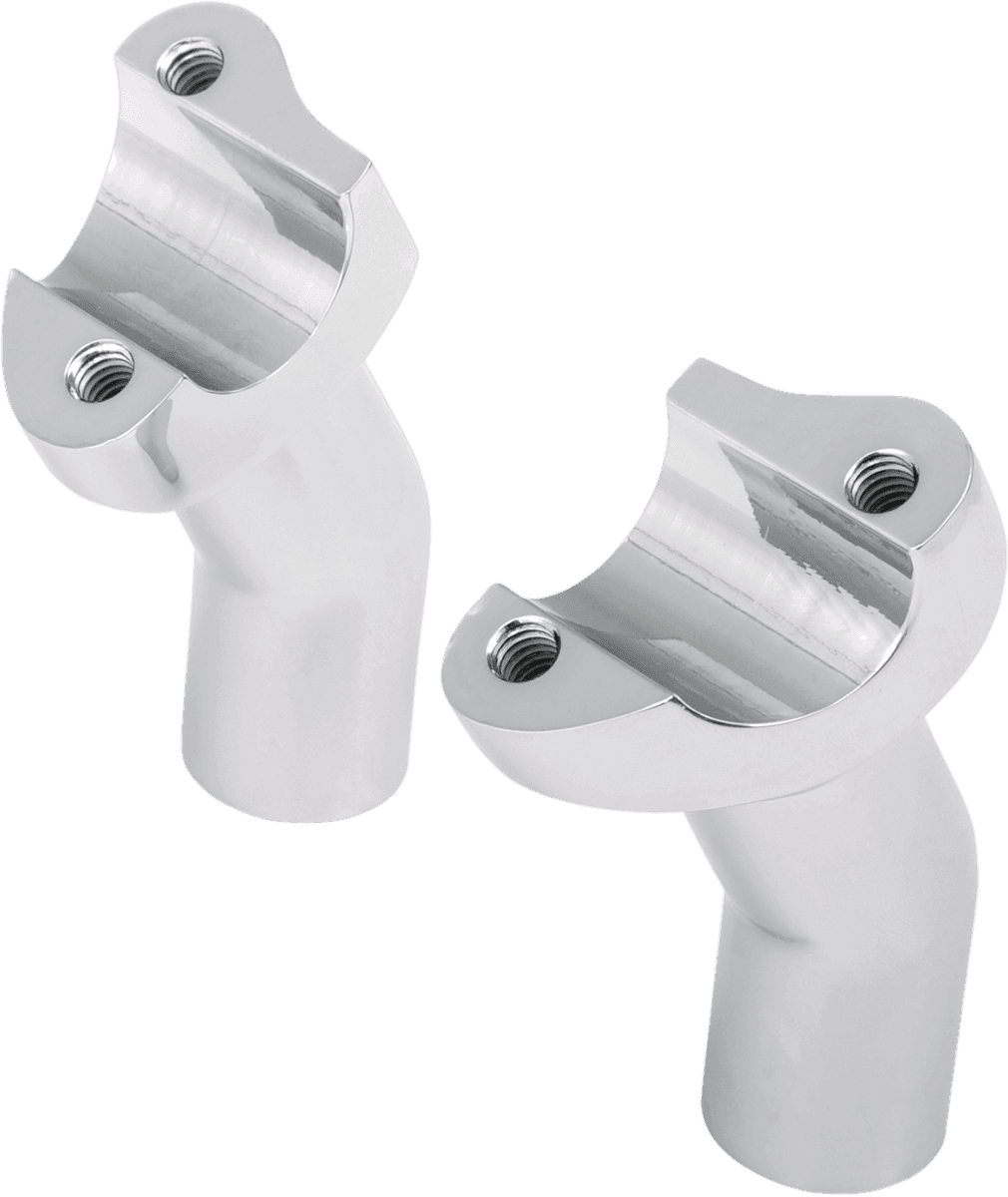 DRAG SPECIALTIES 0602-0408 Forged Aluminum Handlebar Risers - Pullback - 3-1/2" - Chrome