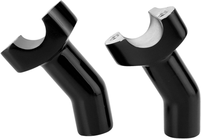 DRAG SPECIALTIES 0602-0413 Forged Aluminum Handlebar Risers - Pullback - 3-1/2" - Black