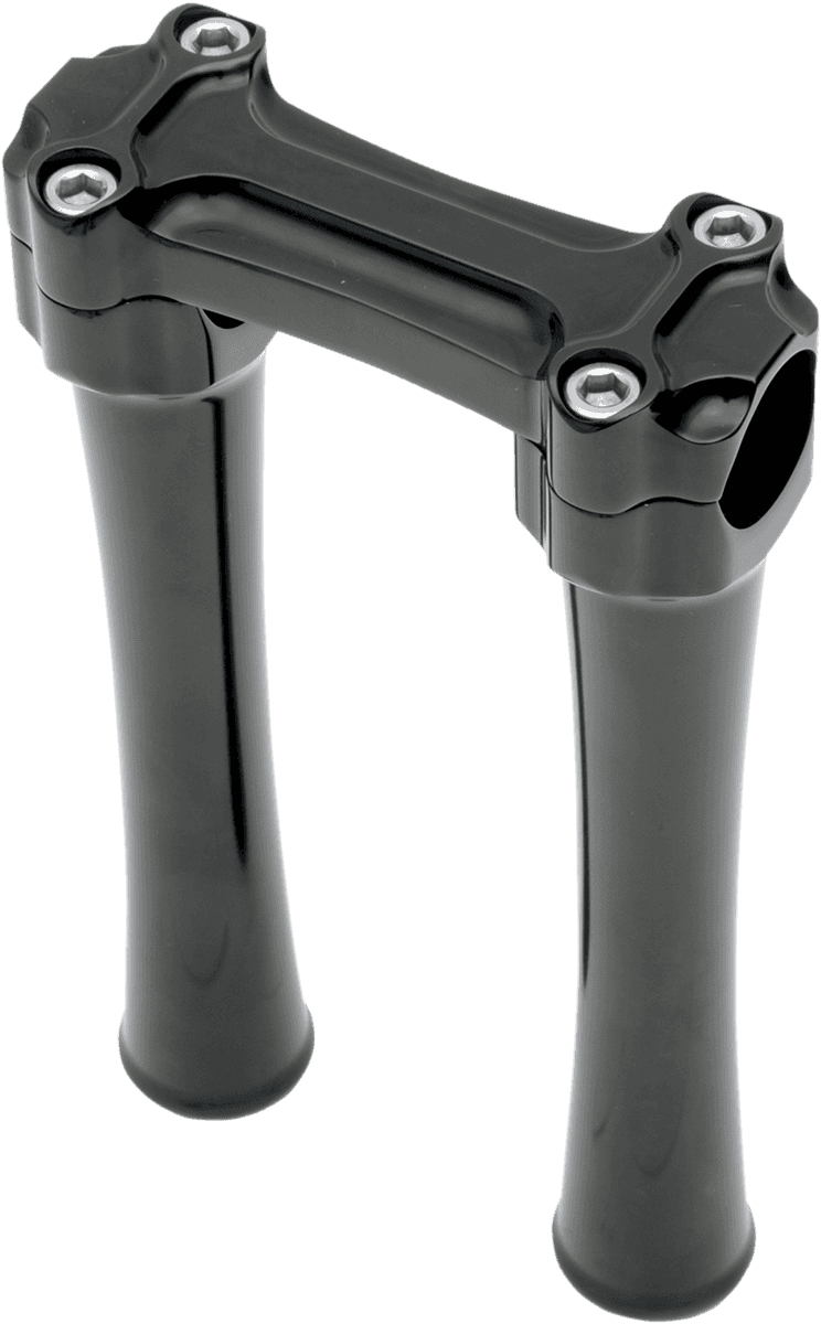 TODD'S CYCLE 0602-0447 Bone Bar Handlebar Clamp & Riser Kit - 8" Rise - 1" Clamping - Black