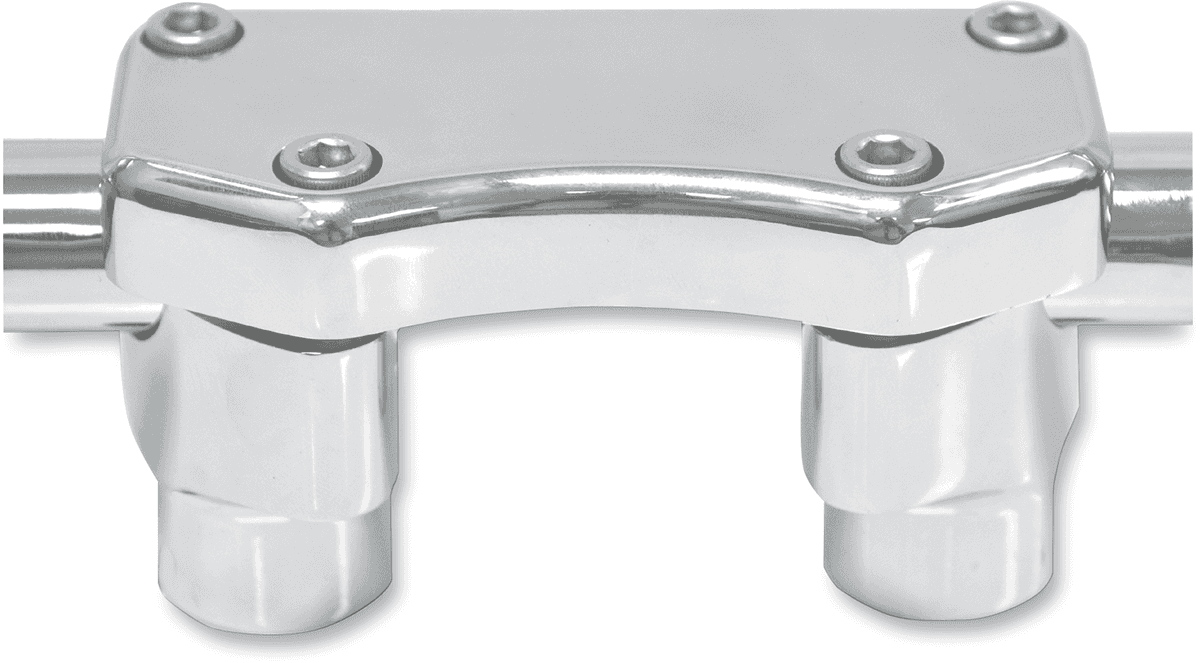 DRAG SPECIALTIES 0602-0453 Handlebar Riser & Top Clamp Kit - 1-1/2" - Buffalo - Chrome