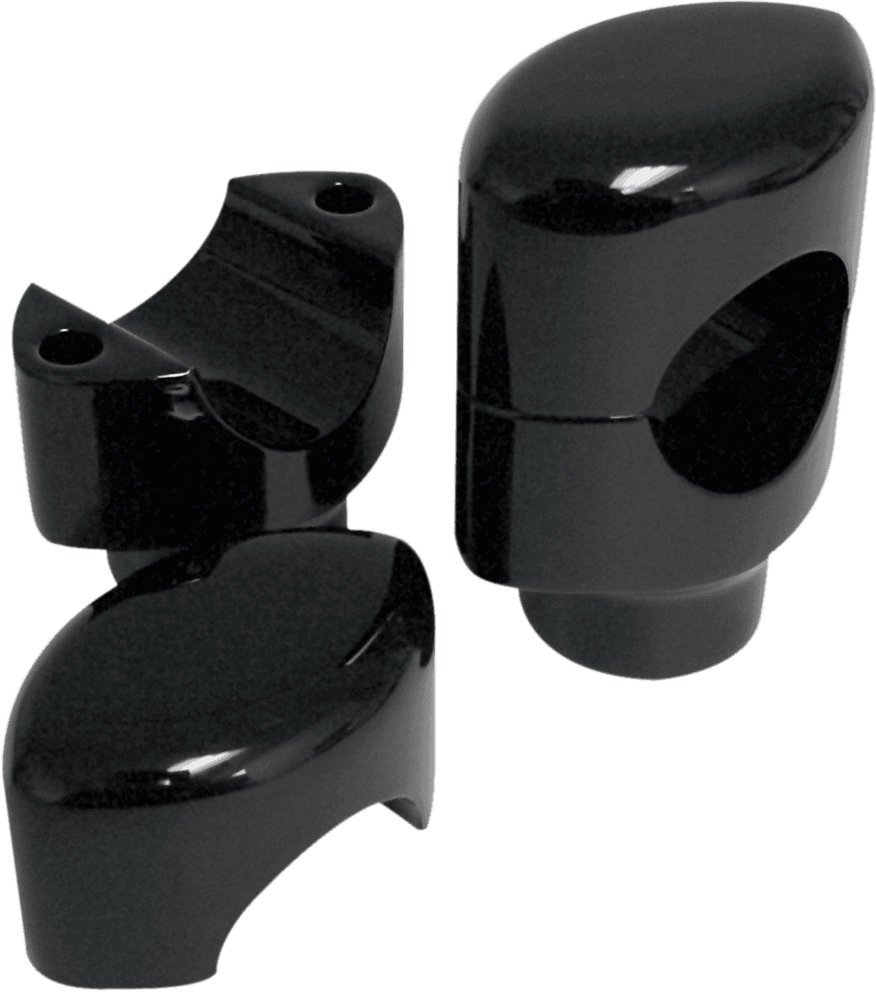 DRAG SPECIALTIES 0602-0466 Big Buffalo Handlebar Risers - 1-1/2" - Black