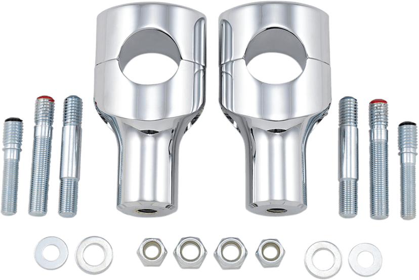 DRAG SPECIALTIES 0602-0467 Big Buffalo Handlebar Risers - 3" - Chrome