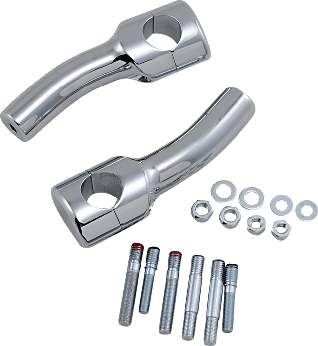 DRAG SPECIALTIES 0602-0469 Big Buffalo Handlebar Risers - Pullback - 5-1/2" - Chrome — image 1 of 2