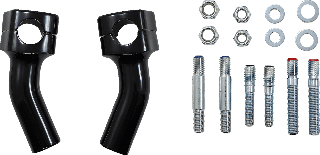 BARON 0602-0565 Kickback Handlebar Risers - 1" - Black