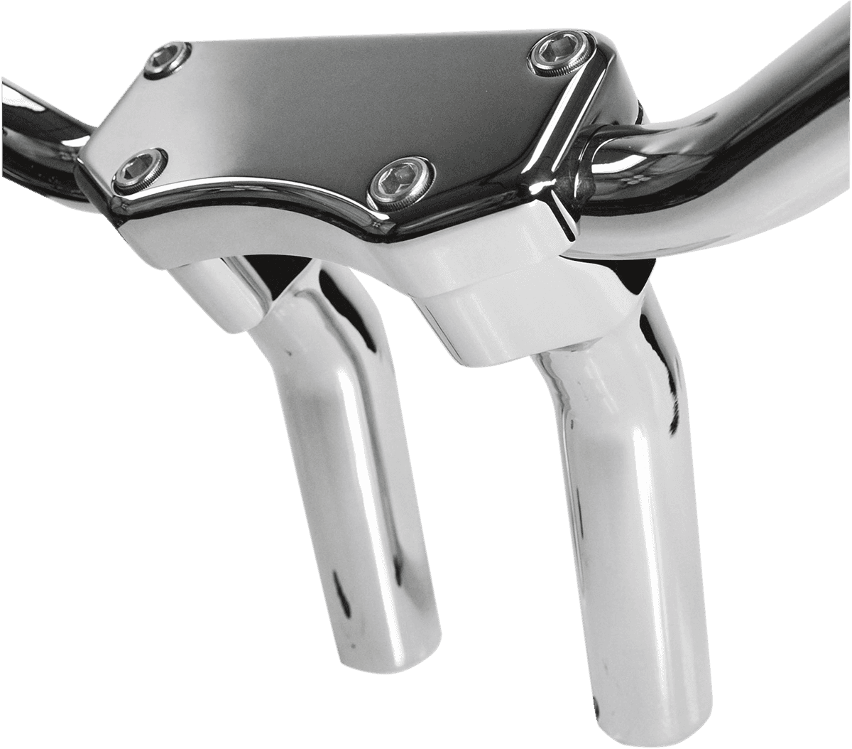 DRAG SPECIALTIES 0602-0590 Handlebar Riser & Top Clamp Kit - 5-1/2" - Buffalo - Chrome