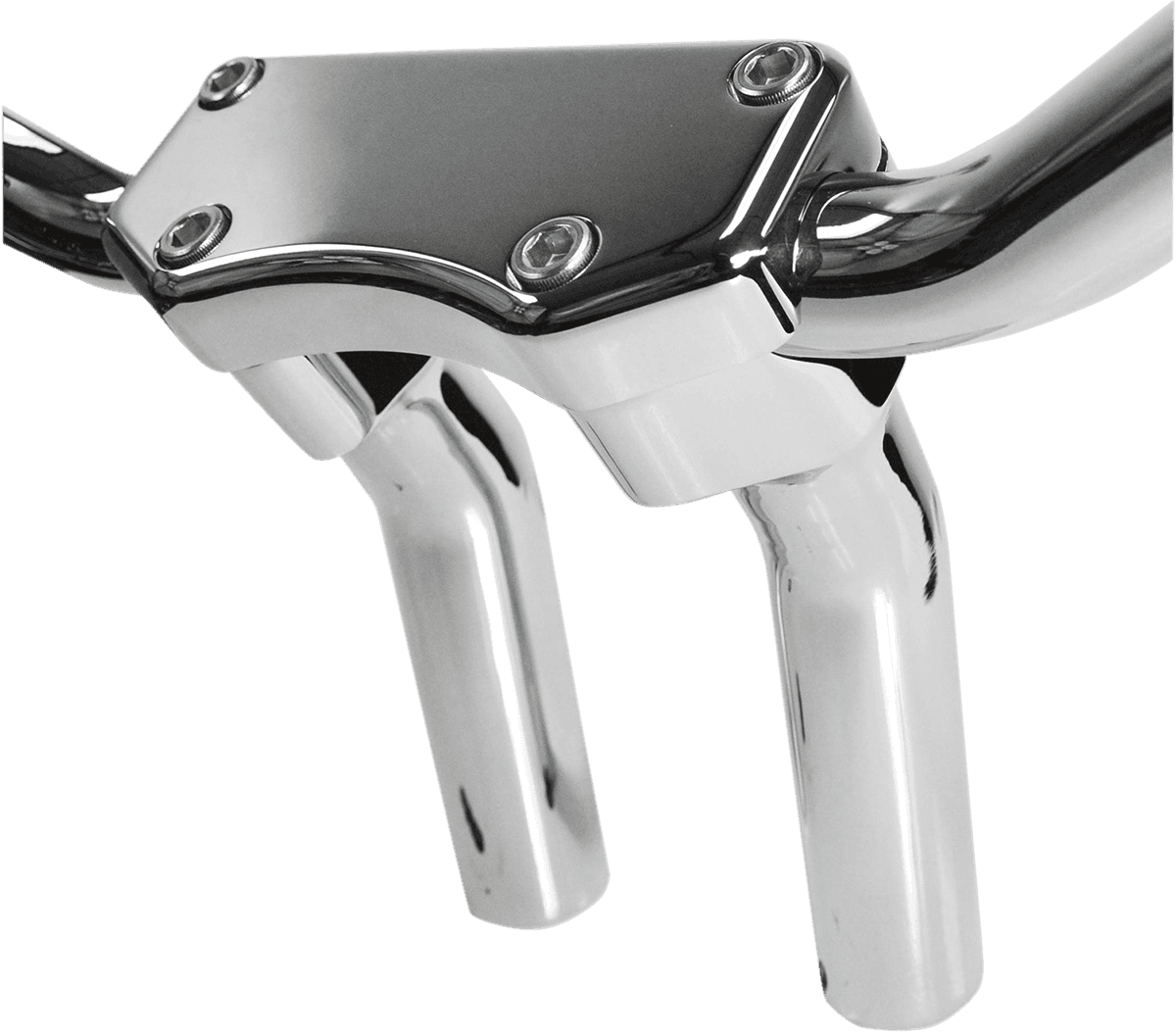 DRAG SPECIALTIES 0602-0590 Handlebar Riser & Top Clamp Kit - 5-1/2" - Buffalo - Chrome
