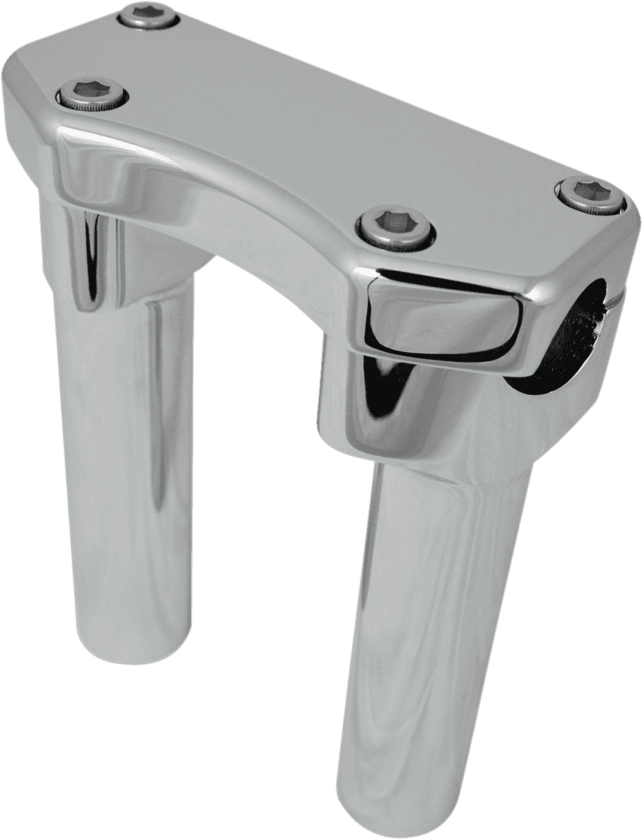 DRAG SPECIALTIES 0602-0592 Handlebar Riser & Top Clamp Kit - 6" - Buffalo - Chrome
