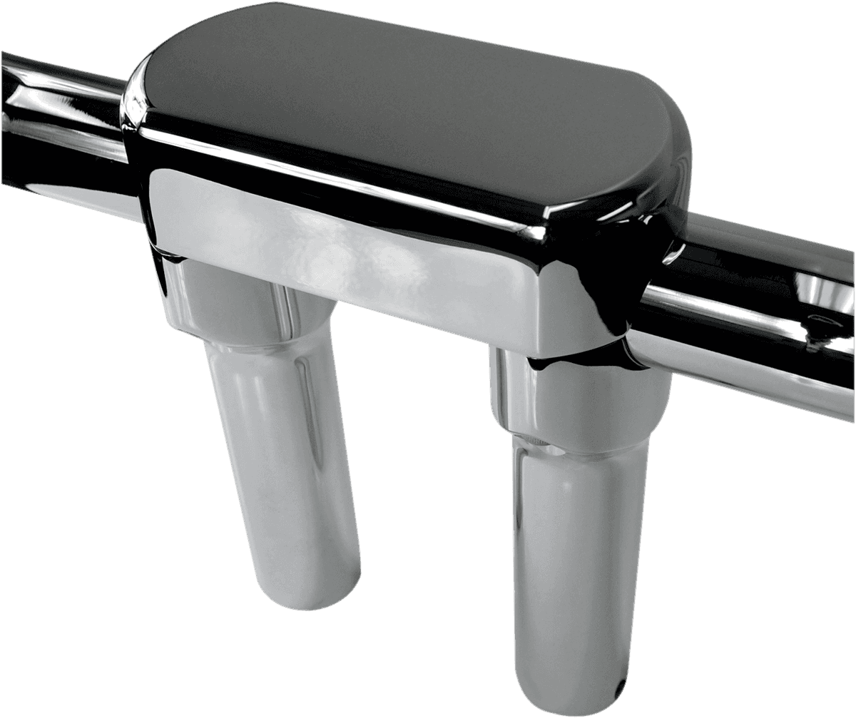 DRAG SPECIALTIES 0602-0608 Handlebar Riser & Top Clamp Kit - 6" - Big Buffalo - Chrome