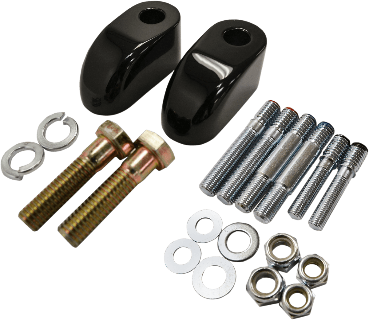 BARON 0602-0694 Handlebar Riser Adapter/Extensions - Pullback - 1" - Black