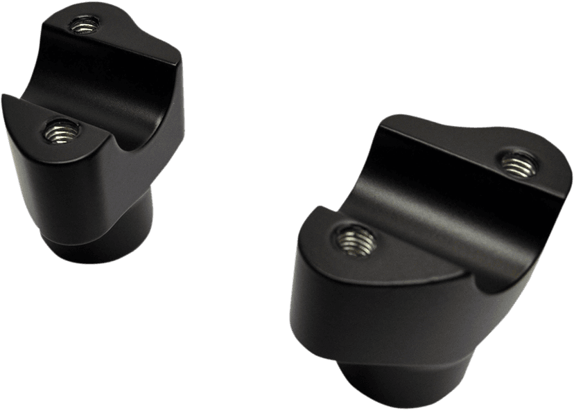 DRAG SPECIALTIES 0602-0809 Buffalo Billet Aluminum Handlebar Risers - 1-1/2" - Flat Black