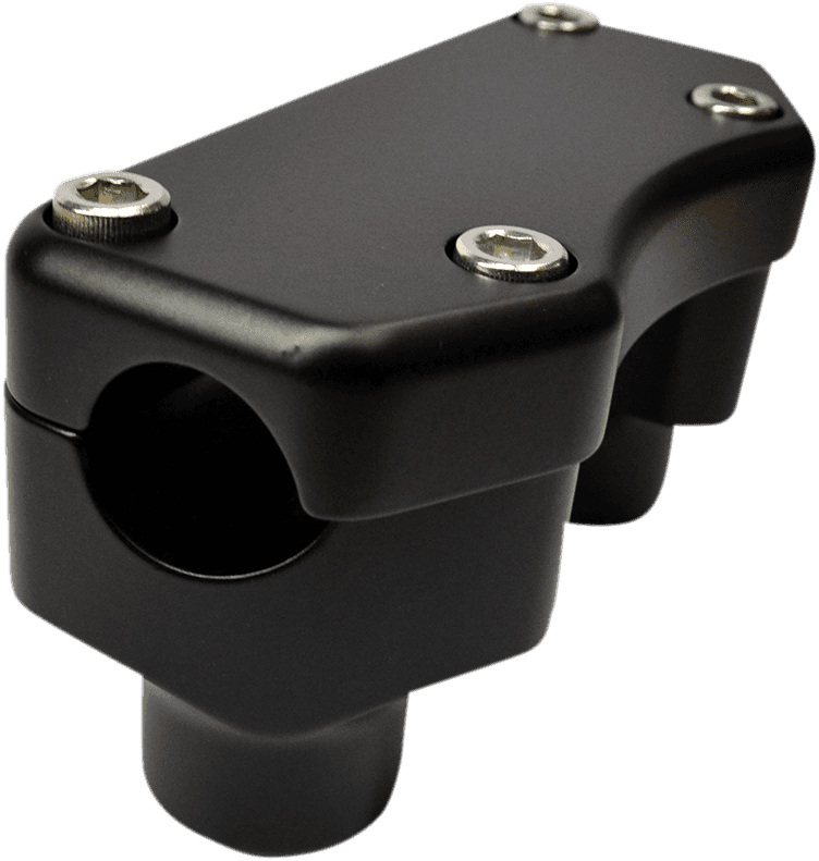 DRAG SPECIALTIES 0602-0811 Handlebar Riser & Top Clamp Kit - 1-1/2" - Buffalo - Flat Black