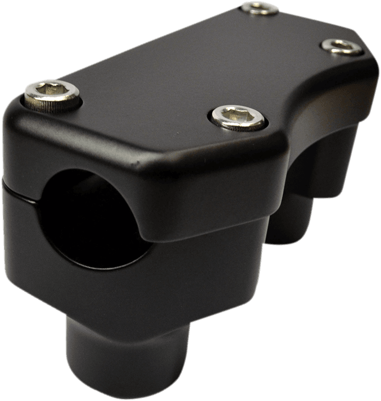 DRAG SPECIALTIES 0602-0811 Handlebar Riser & Top Clamp Kit - 1-1/2" - Buffalo - Flat Black