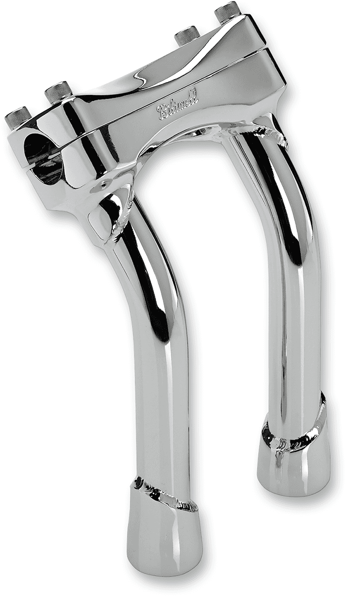 BILTWELL 0602-0894 Murdock Handlebar Risers - Pullback - 8" - Chrome