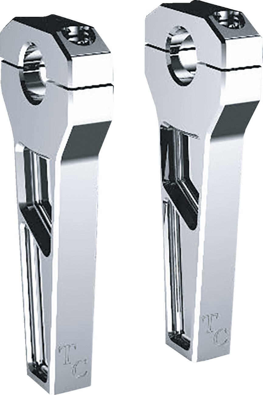 TODD'S CYCLE 0602-1376 Risers - 1" Clamping - 6" Rise - Chrome