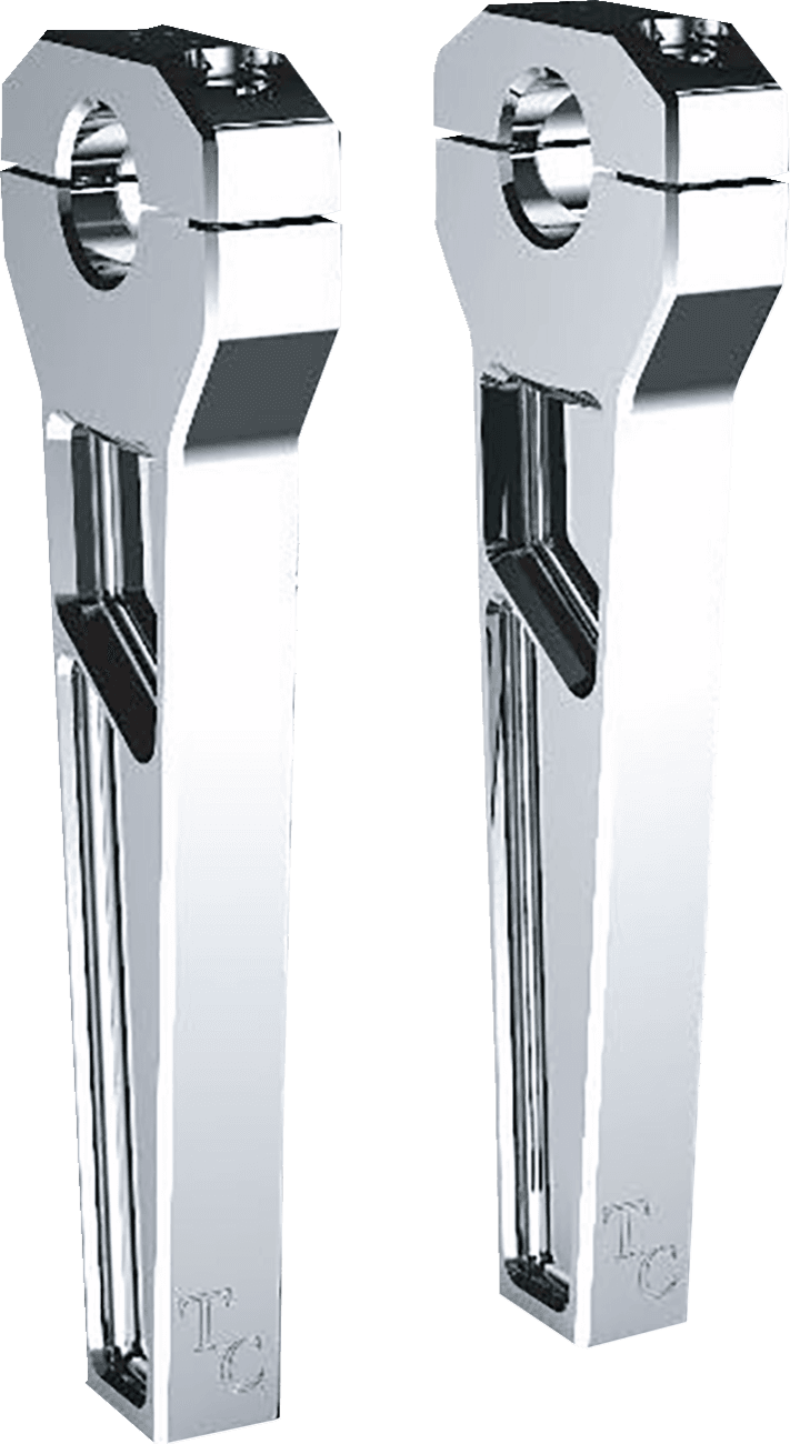 TODD'S CYCLE 0602-1377 Risers - 1" Clamping - 8" Rise - Chrome