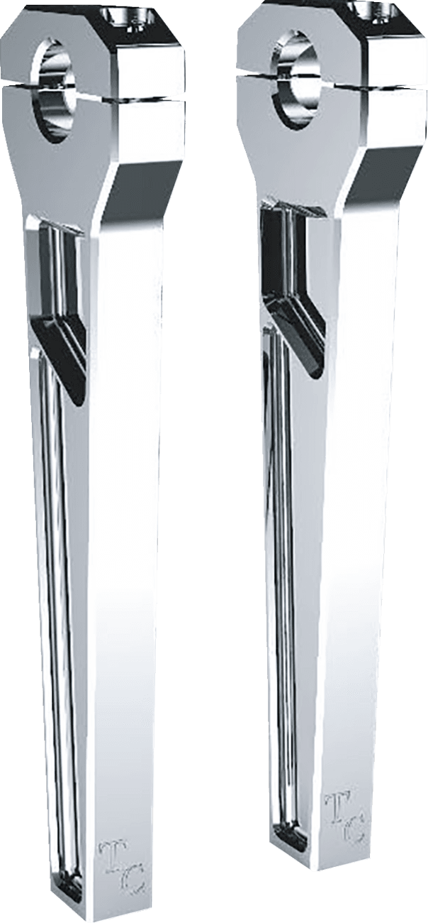 TODD'S CYCLE 0602-1378 Risers - 1" Clamping - 10" Rise - Chrome