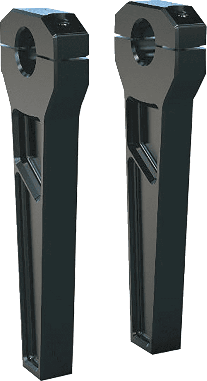 TODD'S CYCLE 0602-1380 Risers - 1" Clamping - 8" Rise - Black