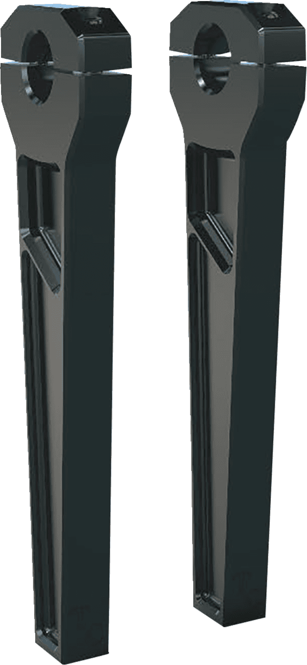 TODD'S CYCLE 0602-1381 Risers - 1" Clamping - 10" Rise - Black