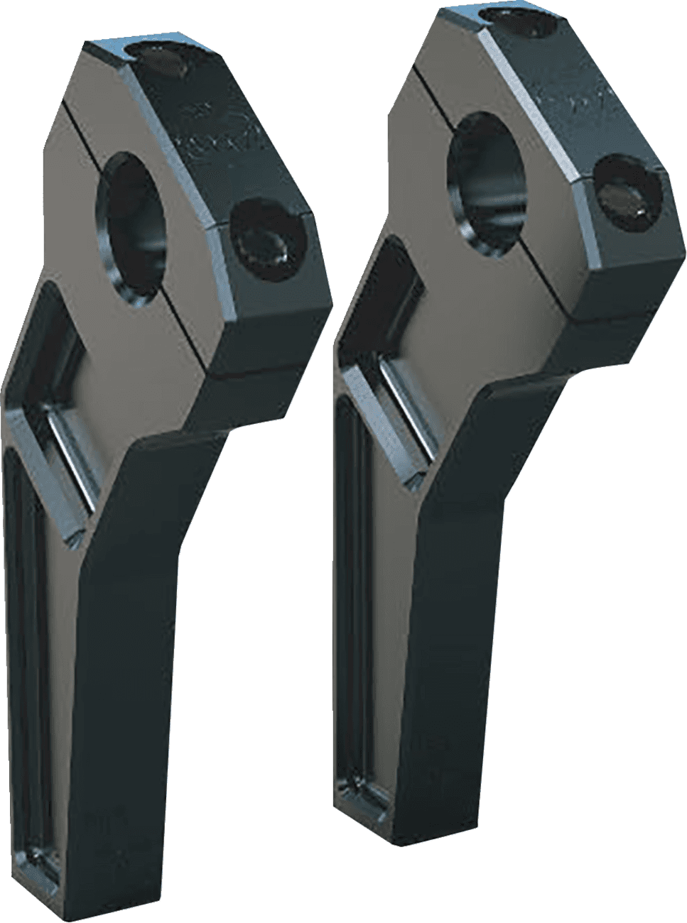 TODD'S CYCLE 0602-1385 Risers - Pullback - 1" Clamping - 6" Rise - Black