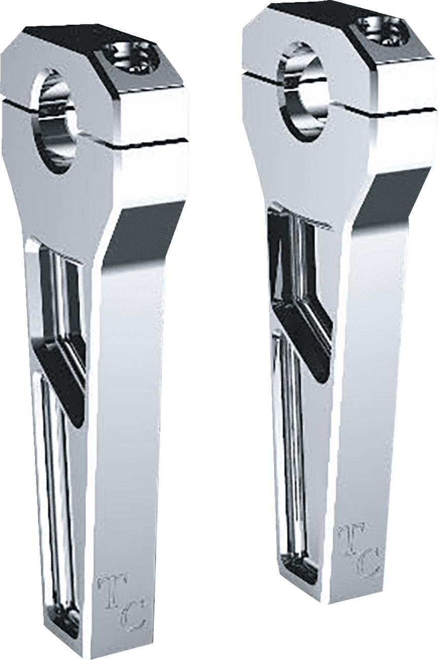 TODD'S CYCLE 0602-1388 Risers - 1-1/8" Clamping - 6" Rise - Chrome