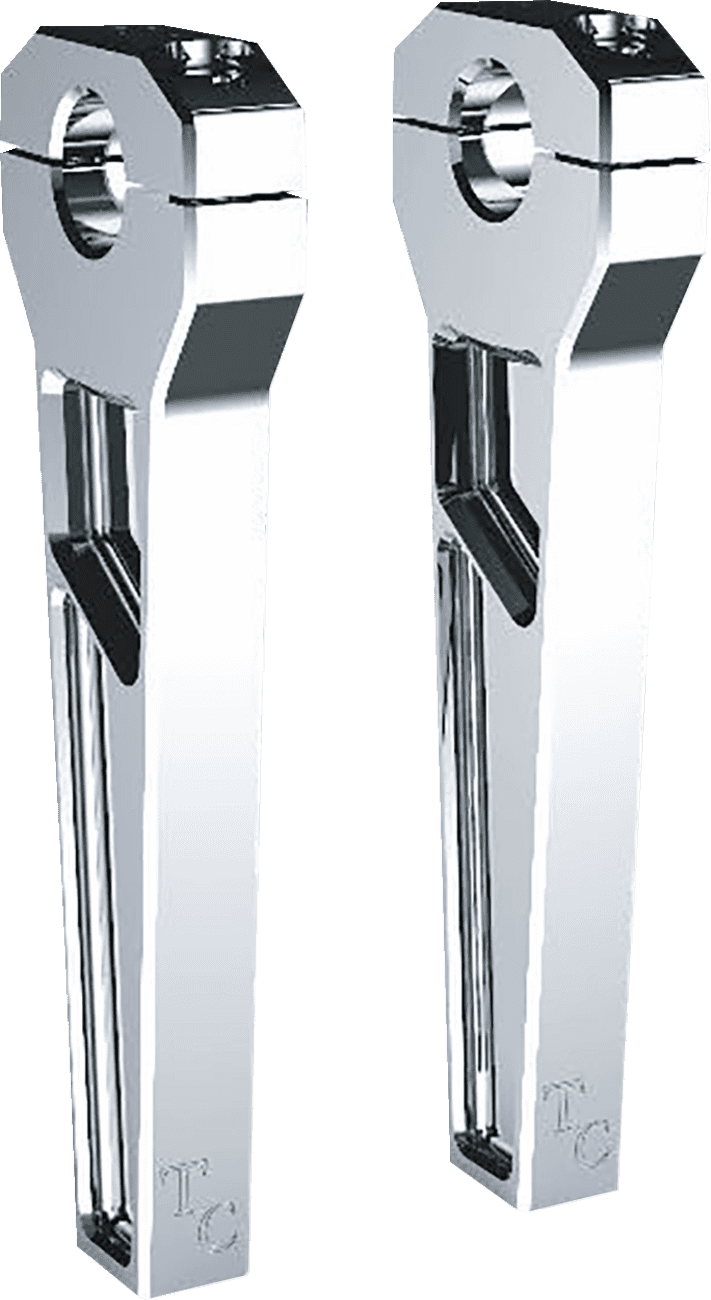 TODD'S CYCLE 0602-1389 Risers - 1-1/8" Clamping - 8" Rise - Chrome