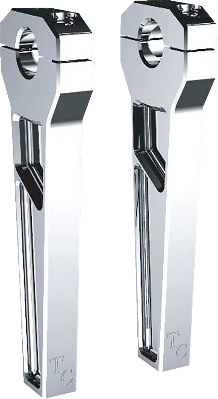 TODD'S CYCLE 0602-1389 Risers - 1-1/8" Clamping - 8" Rise - Chrome
