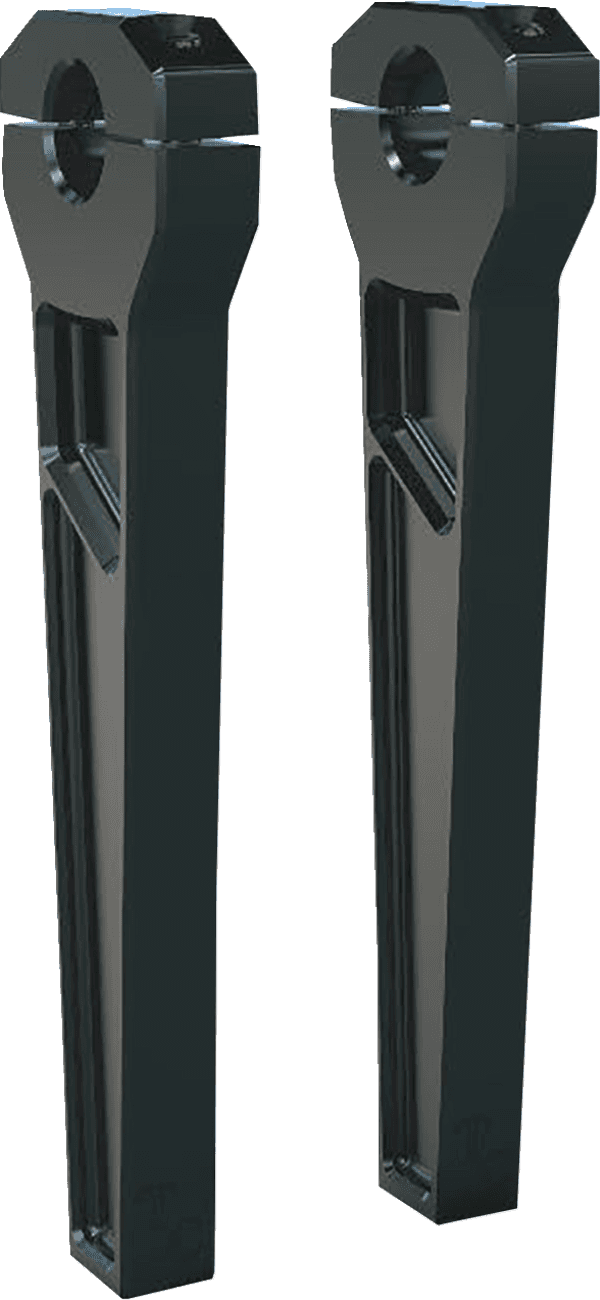 TODD'S CYCLE 0602-1393 Risers - 1-1/8" Clamping - 10" Rise - Black