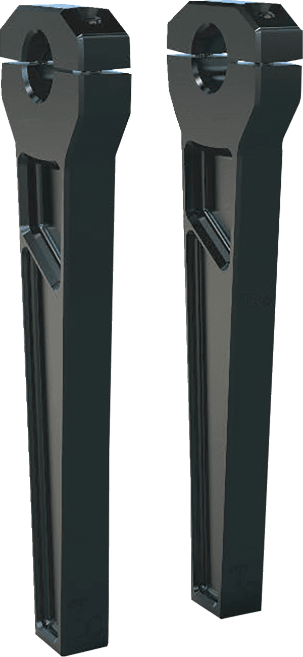 TODD'S CYCLE 0602-1393 Risers - 1-1/8" Clamping - 10" Rise - Black